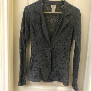 Grey Lace Blazer